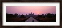 Framed Angkor Wat at dusk, Cambodia