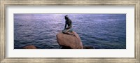 Framed Little Mermaid Statue on Waterfront Copenhagen Denmark