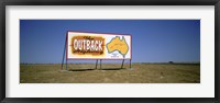 Framed Billboard on a landscape, Outback, Australia