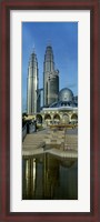 Framed Mosque and Petronas Towers Kuala Lumpur Malaysia