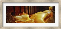Framed Thailand, Bangkok, Wat Po, Reclining Buddha