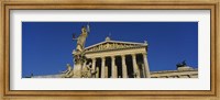 Framed Fountain in front of a government building, Pallas Athena Fountain, Parliament Building, Vienna, Austria