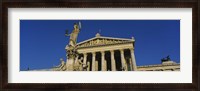 Framed Fountain in front of a government building, Pallas Athena Fountain, Parliament Building, Vienna, Austria