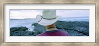 Framed Man with Straw Hat Galapagos Islands Ecuador
