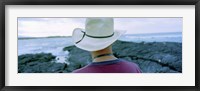 Framed Man with Straw Hat Galapagos Islands Ecuador