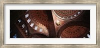 Framed Turkey, Istanbul, Suleyman Mosque, interior domes