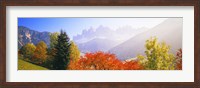 Framed Dolomites Alps in spring, Italy