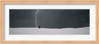 Framed Lightning in the sky over a desert, White Sands National Monument, New Mexico, USA