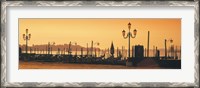 Framed Venice, Italy Pier with Orange Sky