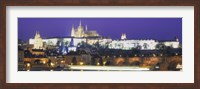 Framed Hradcany Castle and Charles Bridge Prague Czech Republic