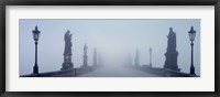 Framed Charles Bridge in Fog Prague Czech Republic