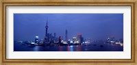 Framed Shanghai at dusk, China