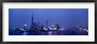 Framed Shanghai at dusk, China