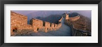 Framed High angle view of the Great Wall Of China, Mutianyu, China