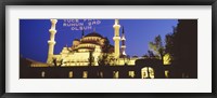 Framed Blue Mosque at night, Istanbul, Turkey
