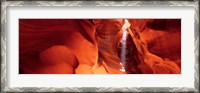 Framed Shaft of sunlight in a canyon, Antelope Canyon, Arizona, USA