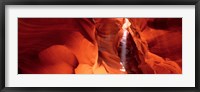 Framed Shaft of sunlight in a canyon, Antelope Canyon, Arizona, USA