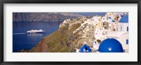 Framed Buildings in a valley, Santorini, Cyclades Islands, Greece