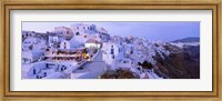 Framed White washed buildings, Santorini, Greece