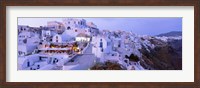 Framed White washed buildings, Santorini, Greece