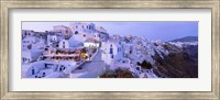 Framed White washed buildings, Santorini, Greece