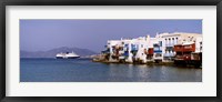 Framed Buildings at the waterfront, Mykonos, Cyclades Islands, Greece