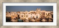 Framed Boats at the waterfront, Paros, Cyclades Islands, Greece