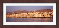 Framed Ermoupoli at sunset, Syros, Greece