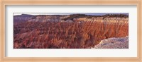 Framed Aerial View Of Jagged Rock Formations, Cedar Breaks National Monument, Utah, USA