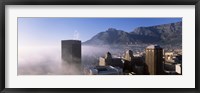 Framed Cape Town and Table Mountain Through the Fog, South Africa