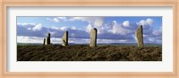 Framed Ring Of Brodgar on a cloudy day, Orkney Islands, Scotland, United Kingdom