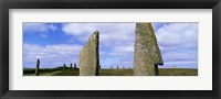 Framed Close up of 2 pillars in the Ring Of Brodgar, Orkney Islands, Scotland, United Kingdom