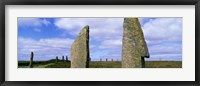 Framed Close up of 2 pillars in the Ring Of Brodgar, Orkney Islands, Scotland, United Kingdom