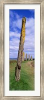 Framed Narrow pillar in the Ring Of Brodgar, Orkney Islands, Scotland, United Kingdom
