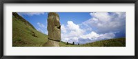 Framed Stone Heads with Clouds, Easter Islands, Chile