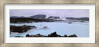 Framed People In The Hot Spring, Blue Lagoon, Reykjavik, Iceland