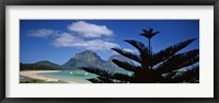 Framed Panoramic View Of A Coastline, Lord Howe Island, Australia