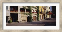 Framed Houses at a road side, Torri Del Benaco, Italy