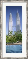 Framed Malaysia, Kuala Lumpur, View of Petronas Twin Towers