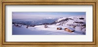 Framed Italy, Italian Alps, High angle view of snowcovered mountains