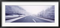 Framed Austria, Autostrada, Panoramic view of a highway