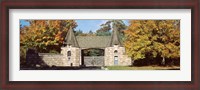 Framed USA, Maine, Mount Desert Island, Acadia National Park, Jordan Pond Gatehouse, Facade of a building