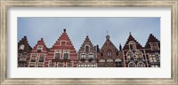 Framed Low angle view of buildings, Bruges, Belgium