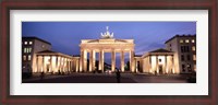 Framed Brandenburg Gate at dusk, Berlin, Germany