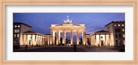 Framed Brandenburg Gate at dusk, Berlin, Germany