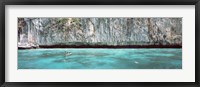 Framed High Angle View Of Three People Snorkeling, Phi Phi Islands, Thailand