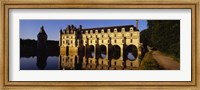 Framed Water In Front Of The Building, Loire Valley, Chenonceaux, France