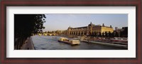 Framed Passenger Craft In A River, Seine River, Musee D'Orsay, Paris, France