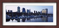 Framed Boats Docked At A Harbor, Puerto Madero, Buenos Aires, Argentina