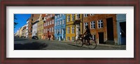 Framed Woman Riding A Bicycle, Copenhagen, Denmark